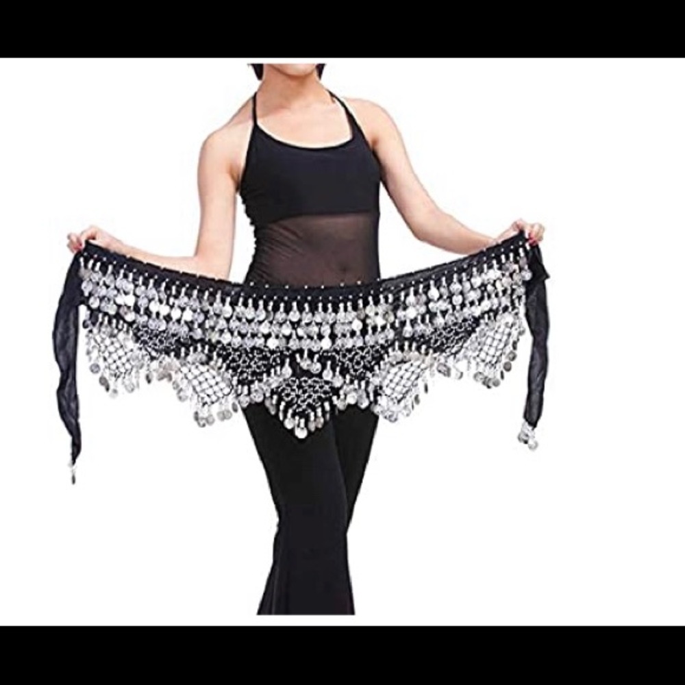 Belly dance hip scarf